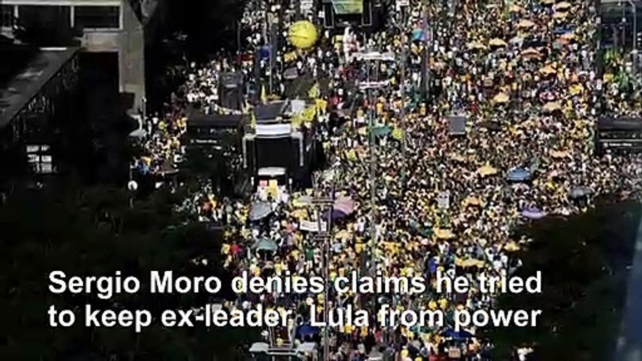 Thousands protest in Brazil in support of justice minister