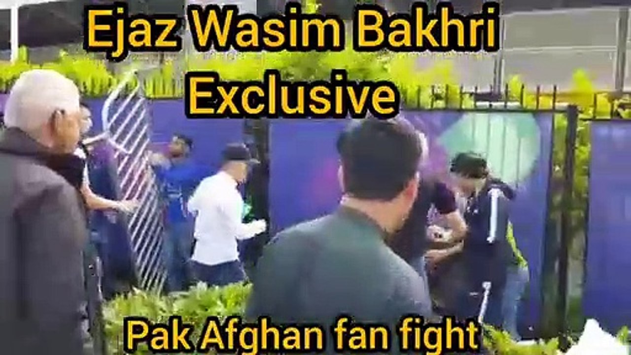 Afghanistan Cricket fans fighting with Pakistan fans and Stadium security