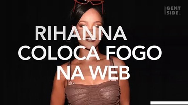 Rihanna deixa os fãs enlouquecidos com um vestido vermelho “fogo”