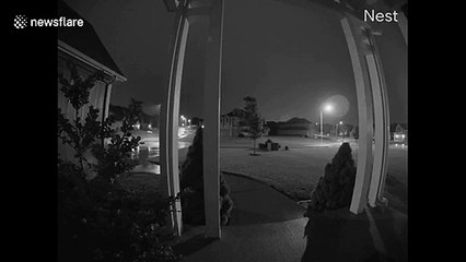 Shocking moment as lightning strikes Kansas City home