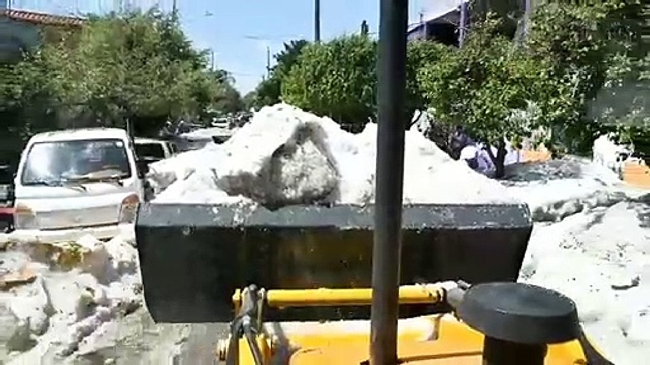Una inusual granizada cubre de hielo la ciudad mexicana de Guadalajara