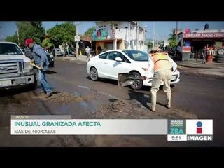 Inusual granizada afecta más de 400 casas en Guadalajara y Tlaquepaque | Francisco Zea