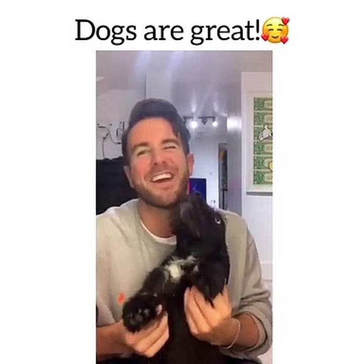 Il a léché son visage, c'est une preuve que la chanson est vraie. Les chiens sont super !