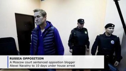 Navalny sentenced to 10 days under house arrest