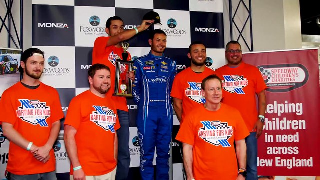 NASCAR Fans Kart With Kyle Larson At Foxwoods