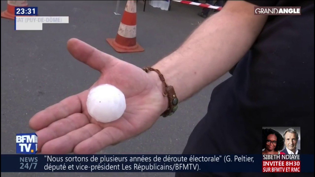 Ces grêlons de la taille d'une balle de golf ont causé de gros dégâts matériels en Auvergne-Rhône-Alpes