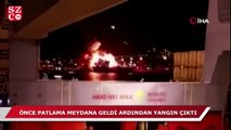 İzmir'de gemi yangını