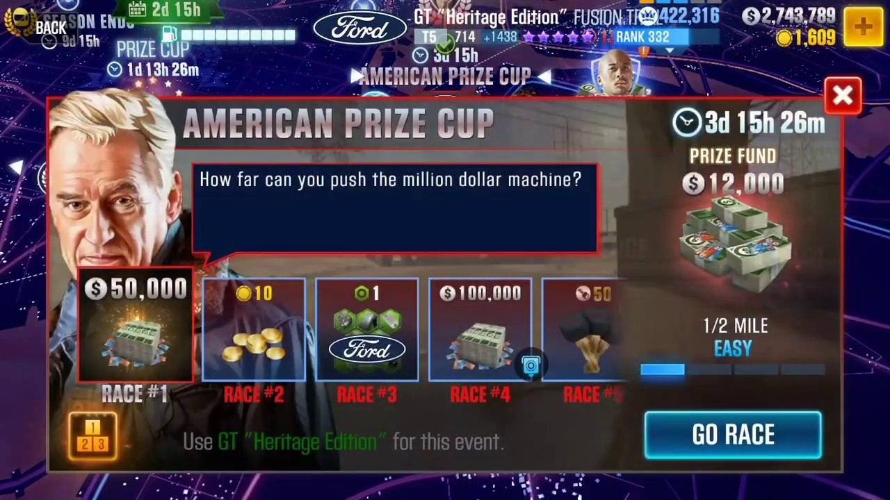 CSR Racing 2 | Events | American Prize Cup | Ford GT "Heritage Edition"