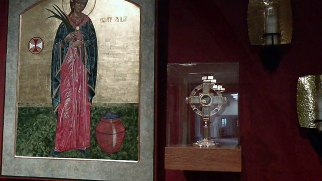 5 Fatima Pilgrimage walk across USA # Rainy Sunday in Tent in the Woods at, St Odilia Shrine, Onamia