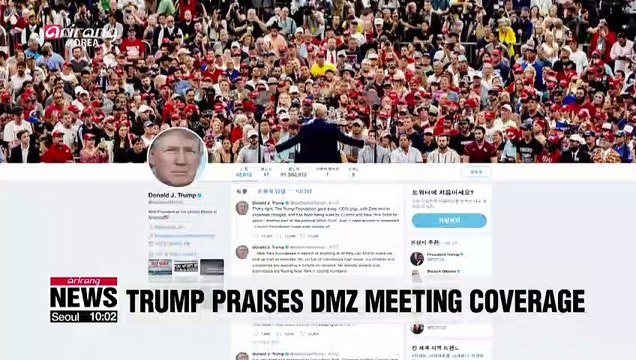 Trump tweets it was great call on Kim Jong-un to have very well covered meeting at DMZ