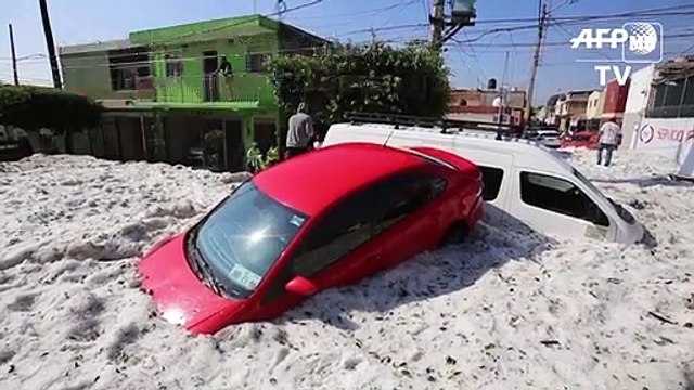 Freak hail storm strikes Mexican city of Guadalajara