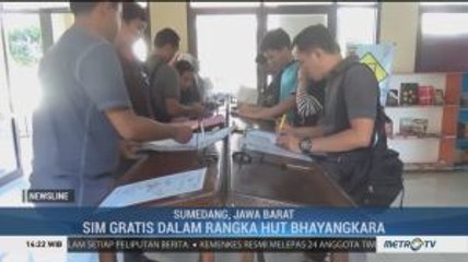 下载视频: HUT Bhayangkara, Warga yang Lahir Tanggal 1 Juli Gratis Buat SIM di Polres Sumedang