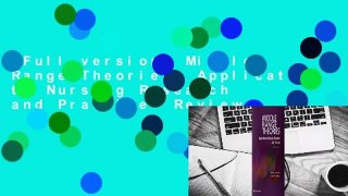 Full version  Middle Range Theories: Application to Nursing Research and Practice  Review