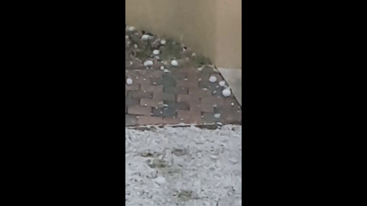 Durant une minute, cette habitante du Puy-de-Dôme a filmé l'impressionnante averse de grêle depuis sa fenêtre