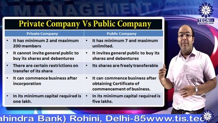 Dr. VARUN KUMAR || Types of Company || MBA || TIAS || TECNIA TV