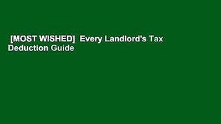 [MOST WISHED]  Every Landlord's Tax Deduction Guide