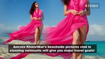 'Satyameva Jayate' actress Amruta Khanvilkar's jaw-dropping pictures in swimsuits takes hotness to another level!