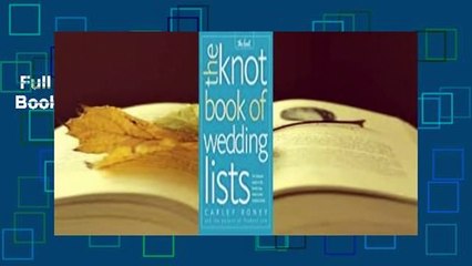 Full version  The Knot Book of Wedding Lists Complete