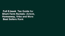 Full E-book  Tax Guide for Short-Term Rentals: Airbnb, Homeaway, Vrbo and More  Best Sellers Rank