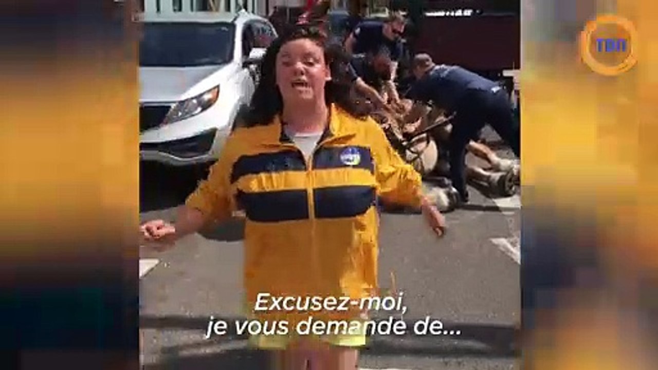 Un cheval de calèche abattu par la chaleur