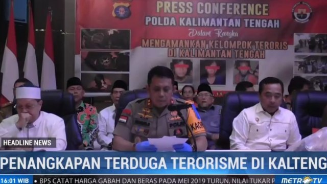 Total 34 Terduga Teroris di Kalteng Ditangkap