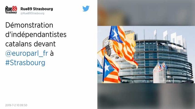 Strasbourg : Plusieurs milliers de Catalans manifestent devant le Parlement européen