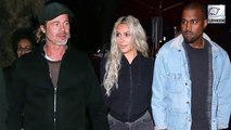 Brad Pitt Parties With Kim & Kanye Party After Lunch Date With Kids