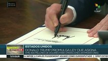 Trump promulga ley que destina recursos para el tema migrante