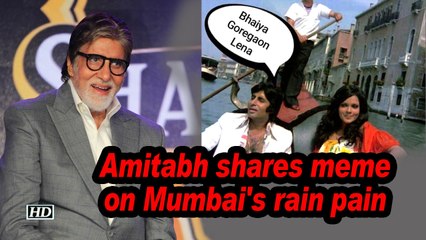 Amitabh shares meme on Mumbai's rain pain