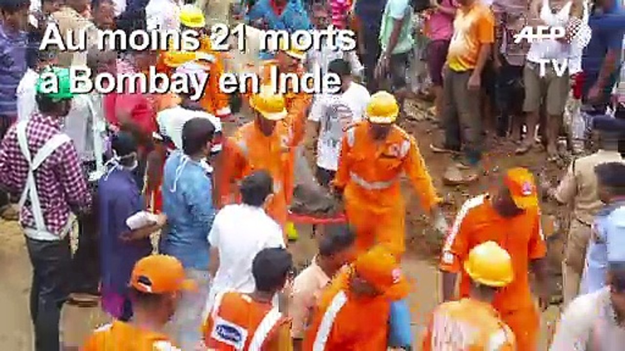 Mousson en Inde: 21 morts dans l'effondrement d'un mur à Bombay