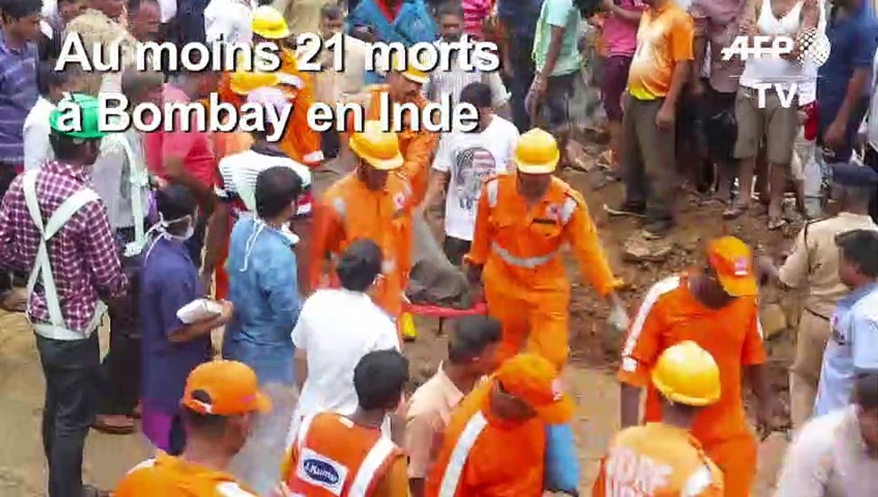 Mousson en Inde: 21 morts dans l'effondrement d'un mur à Bombay