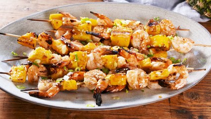 We'll Be Eating These Shrimp & Pineapple Skewers All Summer Long