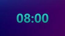 8 Minute Timer Countdown with Sound Alarm ⏱⏱⏱⏱⏱⏱⏱⏱