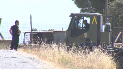 Puesto de mando en el incendio de Cenicientos