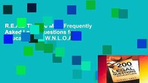 R.E.A.D The 200 Most Frequently Asked Legal Questions for Educators D.O.W.N.L.O.A.D