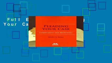 Full E-book  Pleading Your Case  Review