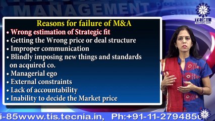 Ms. Sonia Madan || Reasons for failure of M&A || MBA || TIAS || TECNIA TV