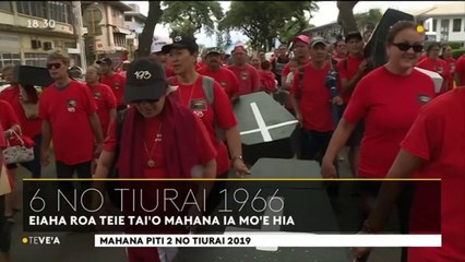 TH : nucléaires : plus de 2000 personnes dans les rues de Papeete pour commémorer le premier tir