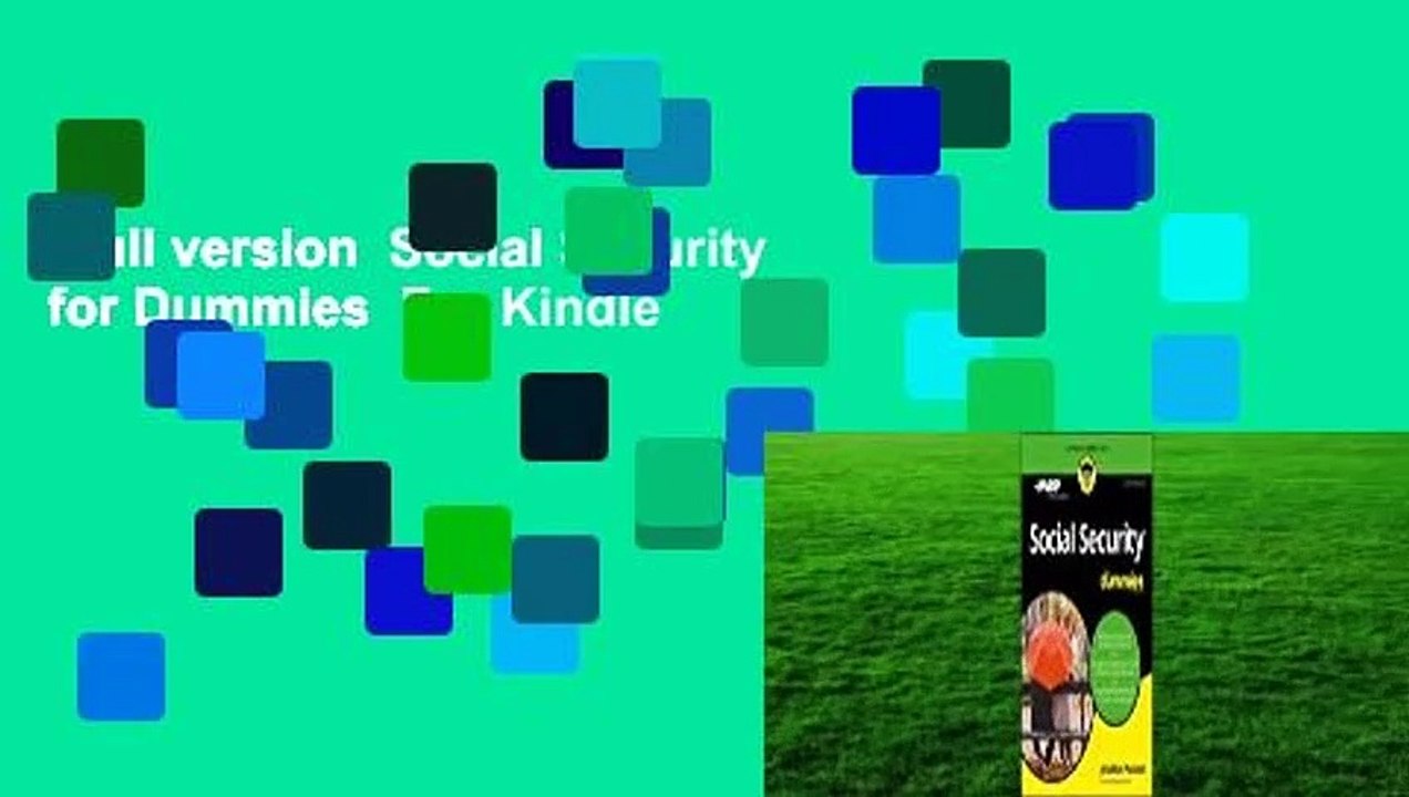 Full version  Social Security for Dummies  For Kindle