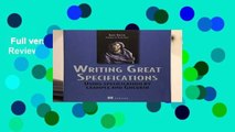 Full version  Writing Great Specifications  Review