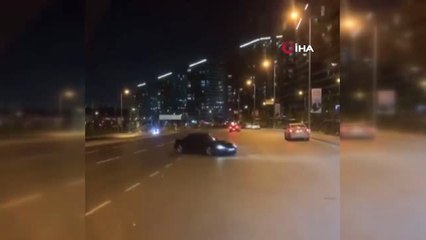 İstanbul'da lüks otomobillerle "drift" terörü kamerada
