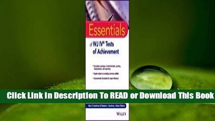 About For Books  Essentials of Wj IV Tests of Achievement  For Kindle