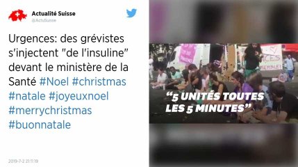 Urgences : Des grévistes s’injectent « de l’insuline » devant le ministère de la Santé