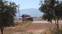 استهداف تجمعات ميليشيا أسد بالرشاشات الثقيلة داخل بلدة الحويز في ريف حماة