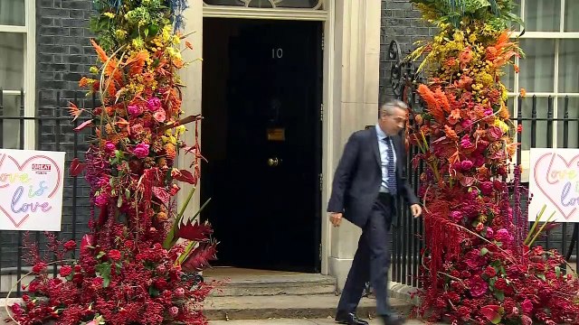 Theresa May departs for PMQs