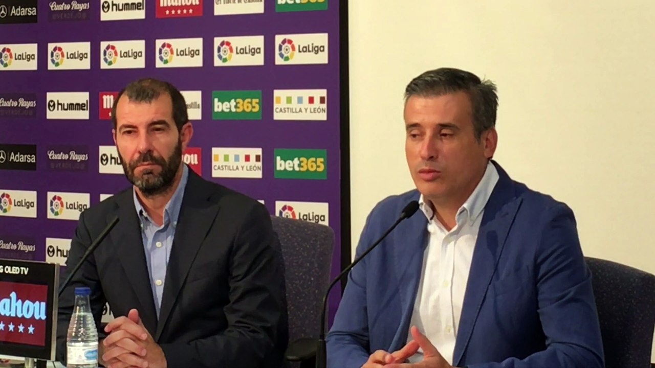 Presentación de Sandro con el Real Valladolid: Rueda de Prensa de Miguel Ángel Gómez y David Espinar