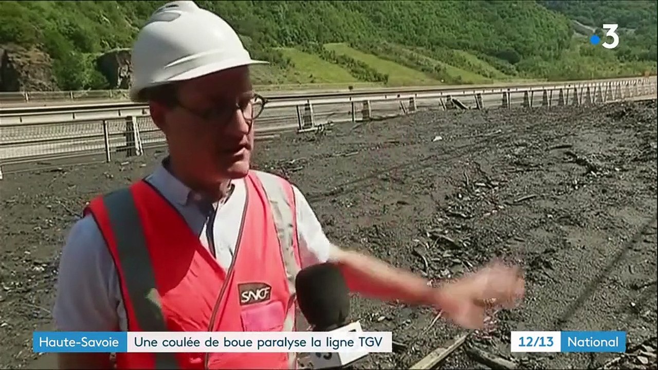 Haute-Savoie : la ligne TGV Paris-Milan hors d'usage à cause d'une coulée de boue