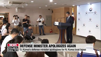 S. Korea's defense minister apologizes for N. Korea boat lapse