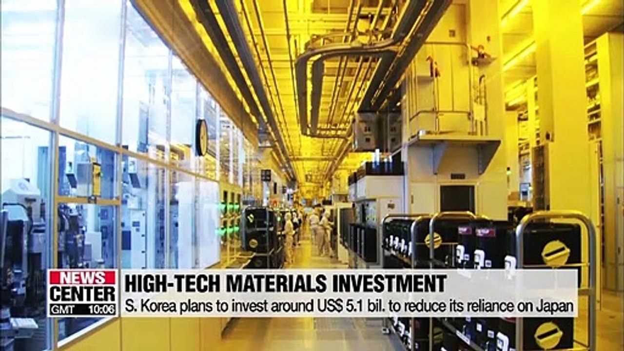 S. Korea plans to invest around US$ 5.1 bil. on high-tech materials to lower its reliance on Japan