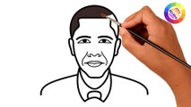 Coloring Barack Obama | Painting for toddlers and drawing for kids | Itty Bitty Kids Art